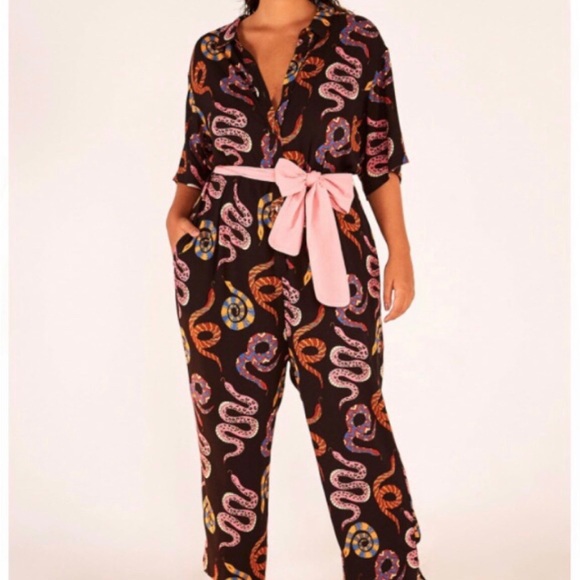 ISO FARM RIO SNAKES JUMPSUIT XL - Picture 1 of 1